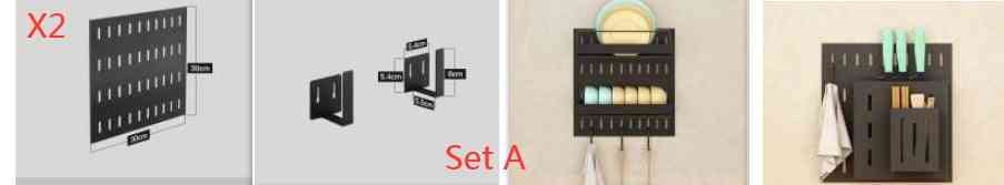 Stainless Steel Wall Mounted Kitchen Storage Rack

