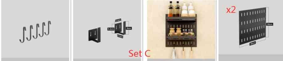 Stainless Steel Wall Mounted Kitchen Storage Rack

