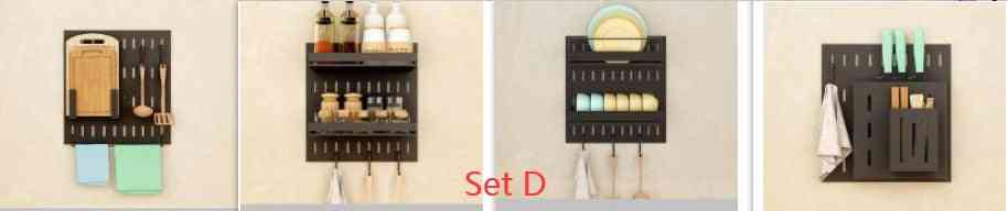 Stainless Steel Wall Mounted Kitchen Storage Rack

