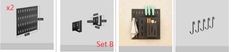 Stainless Steel Wall Mounted Kitchen Storage Rack

